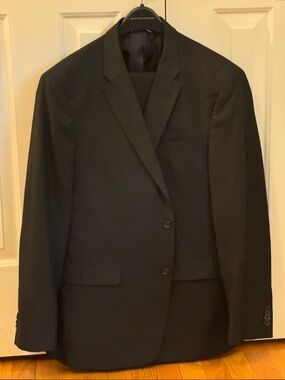 Men's Tommy Hilfiger Black Two-Button Suit